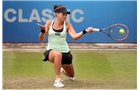 BIRMINGHAM, ENGLAND - JUNE 14:  Casey Dellacqua of Austria in action during the semi-final match against Barbora Zahlavova Strycova of the Czech Republic during day six of the Aegon Classic at Edgbaston Priory Club on June 14, 2014 in Birmingham, England.  (Photo by Jordan Mansfield/Getty Images for Aegon)